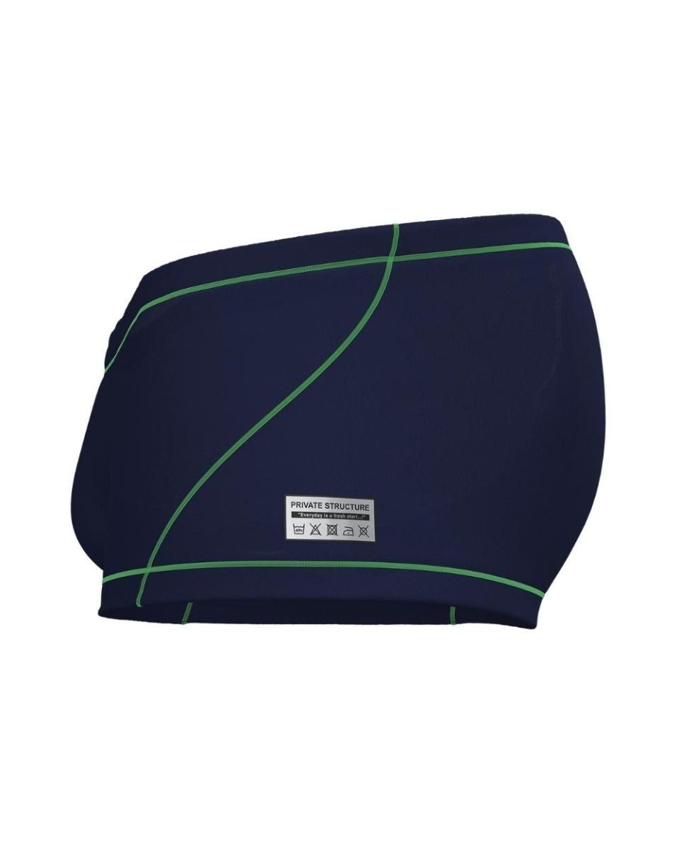Blue CITYBOYZ★USA Private Structure Prime Elysian Hipster trunk underwear shown on a model.