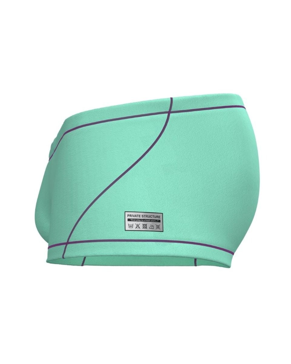 Cyan CITYBOYZ★USA Private Structure Prime Elysian Hipster trunk underwear with sleek design and comfortable fit.