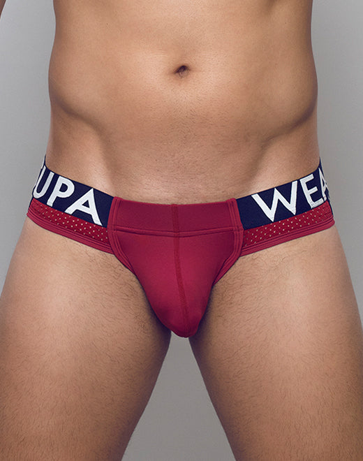 Red Supawear SPX Max Jockstrap by CITYBOYZ★USA, featuring supportive elastic straps and a comfortable pouch for athletic wear.
