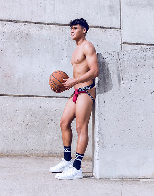 Red Supawear SPX Max Jockstrap by CITYBOYZ★USA showing supportive waistband and snug fit on mannequin.