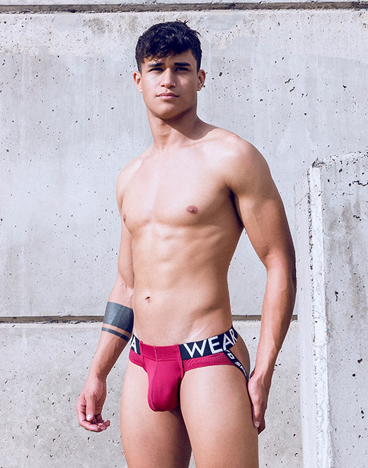 Red Supawear SPX Max Jockstrap by CITYBOYZ★USA, showcasing its supportive design and athletic fit on a mannequin.