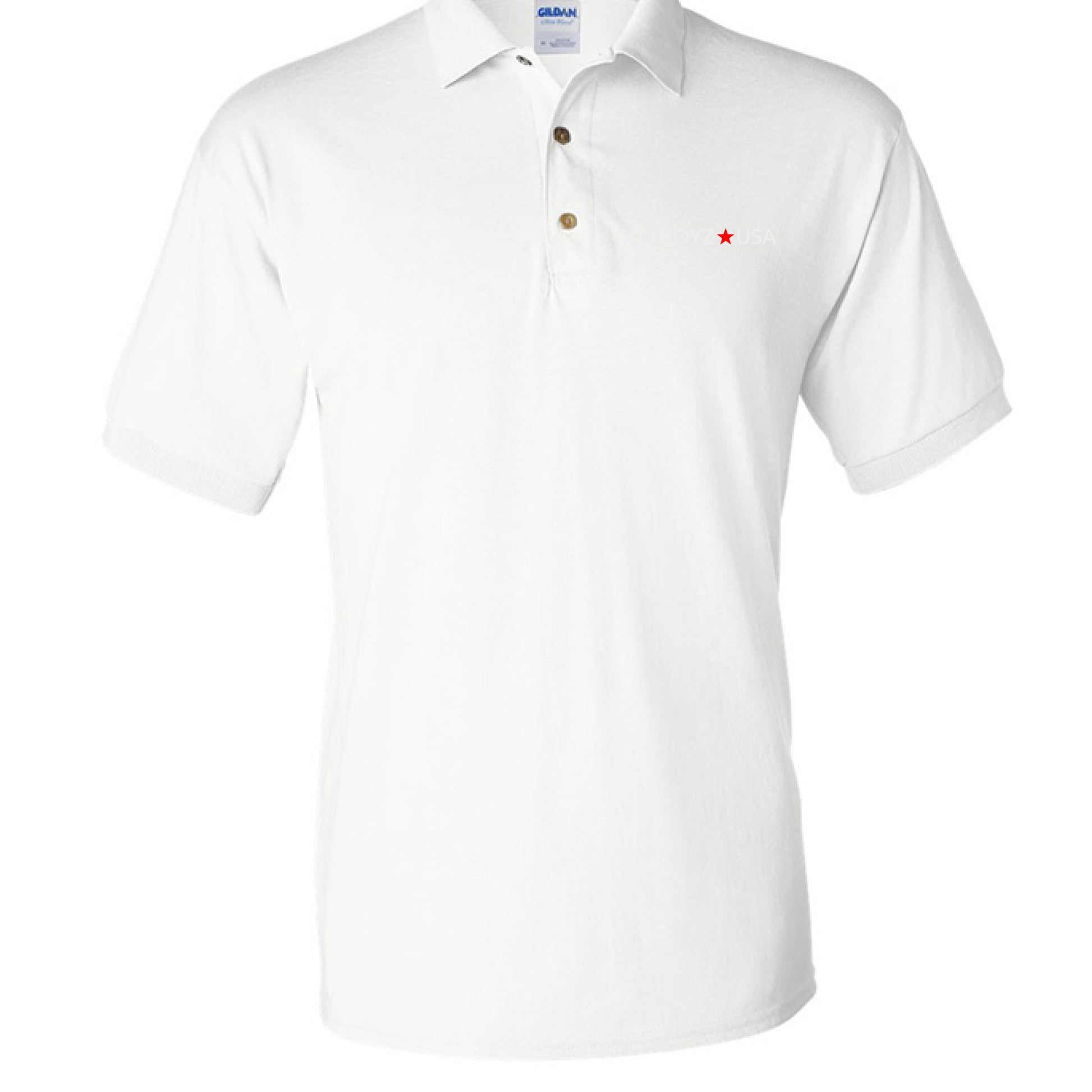 CityBOYZ USA Logo Polo shirt, front view showing the embroidered logo on the chest and classic collar design.