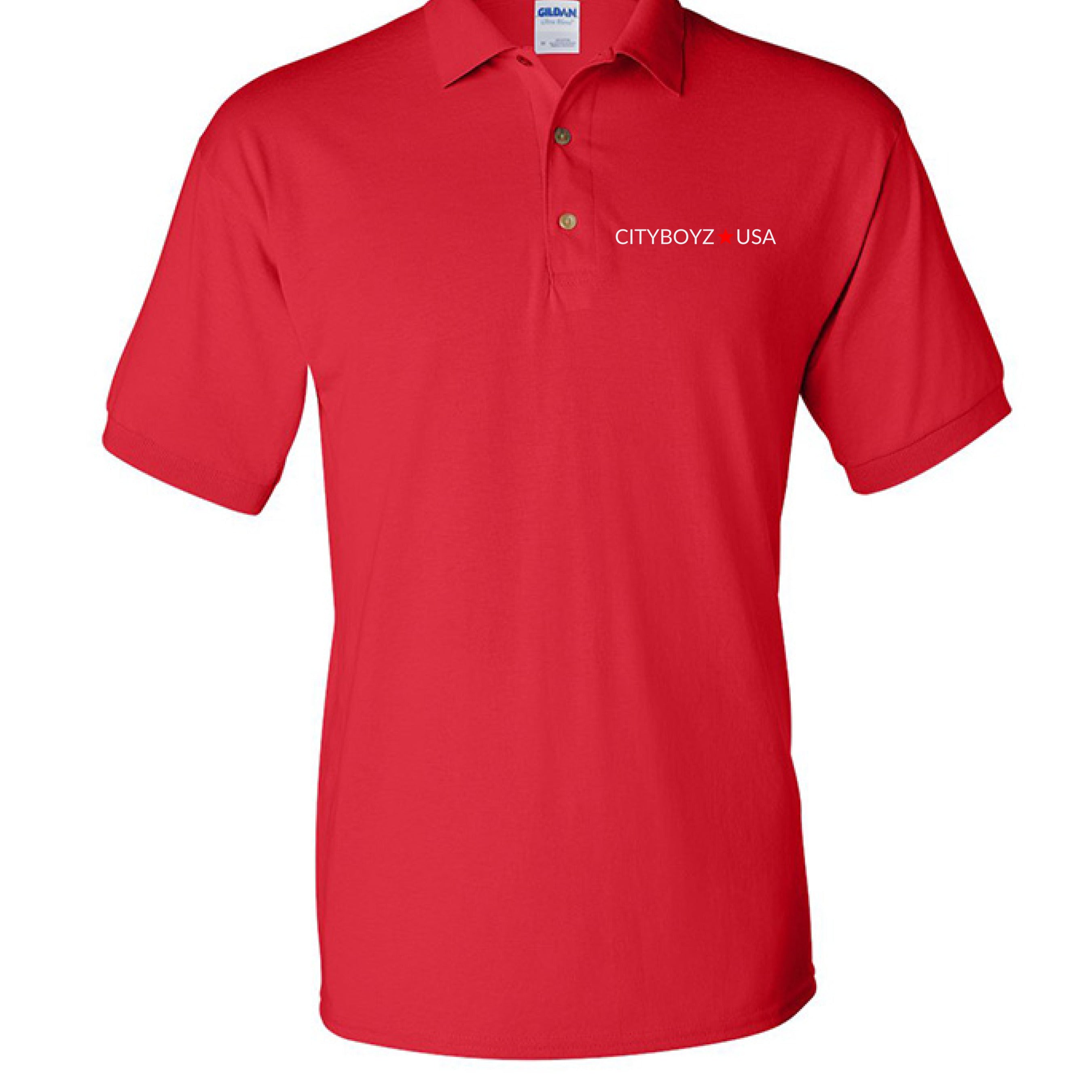 CITYBOYZ★USA Logo Polo shirt, men's casual shirt featuring the brand's logo on the chest, in a classic polo style.
