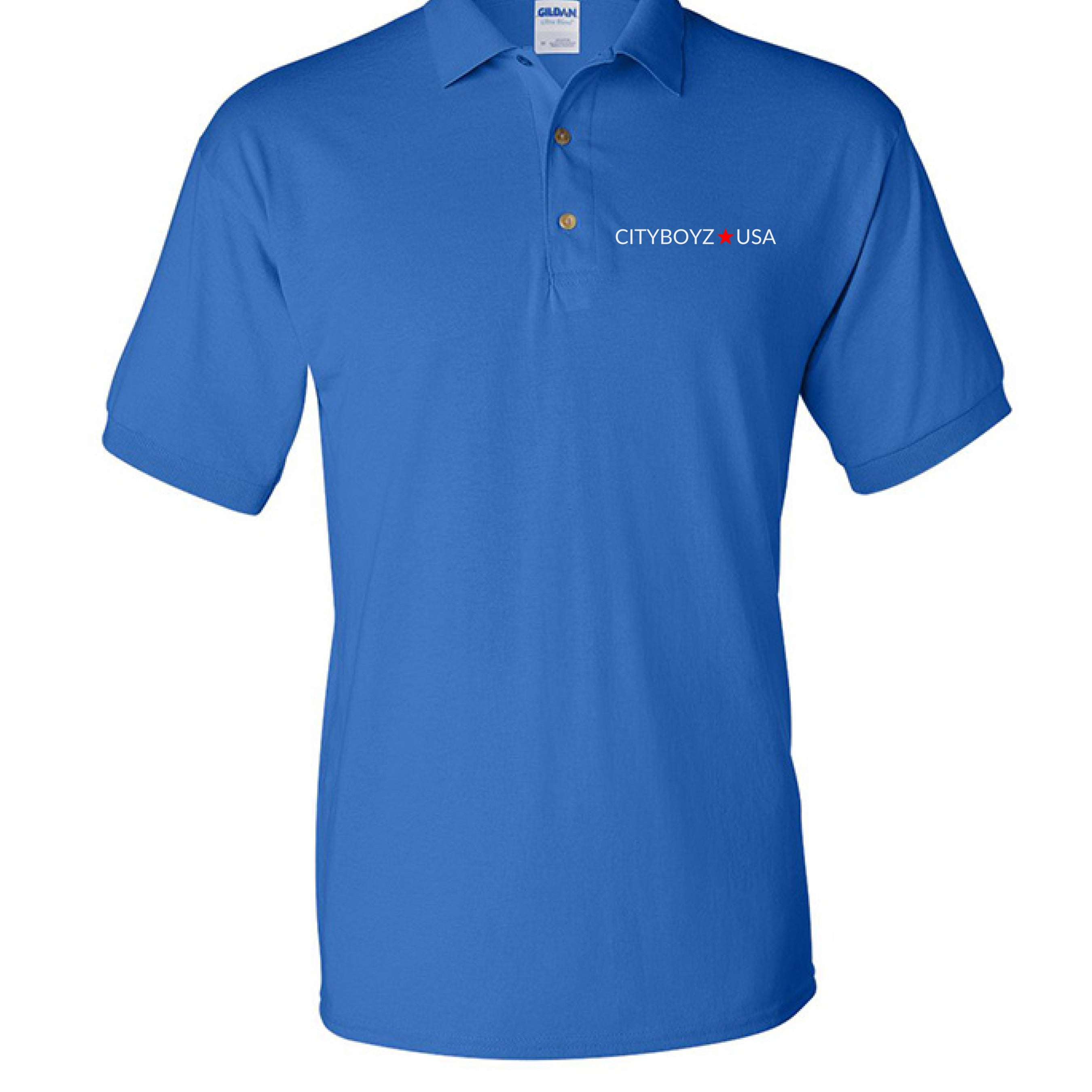 CITYBOYZ★USA Logo Polo shirt featuring a classic collar and embroidered logo, displayed on a plain background.