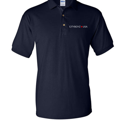 CITYBOYZ★USA Logo Polo shirt featuring a classic collar and embroidered logo, displayed flat on a white background.