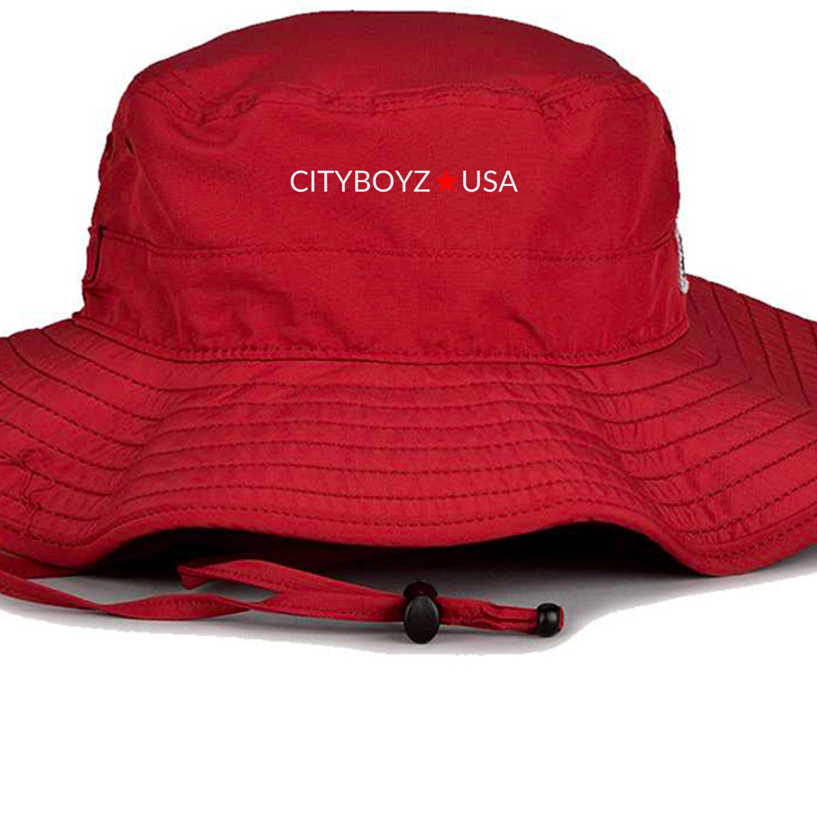 CITYBOYZ★USA bucket hat with decorative trim, lightweight fabric, and casual style, shown with a wide brim and stylish design.