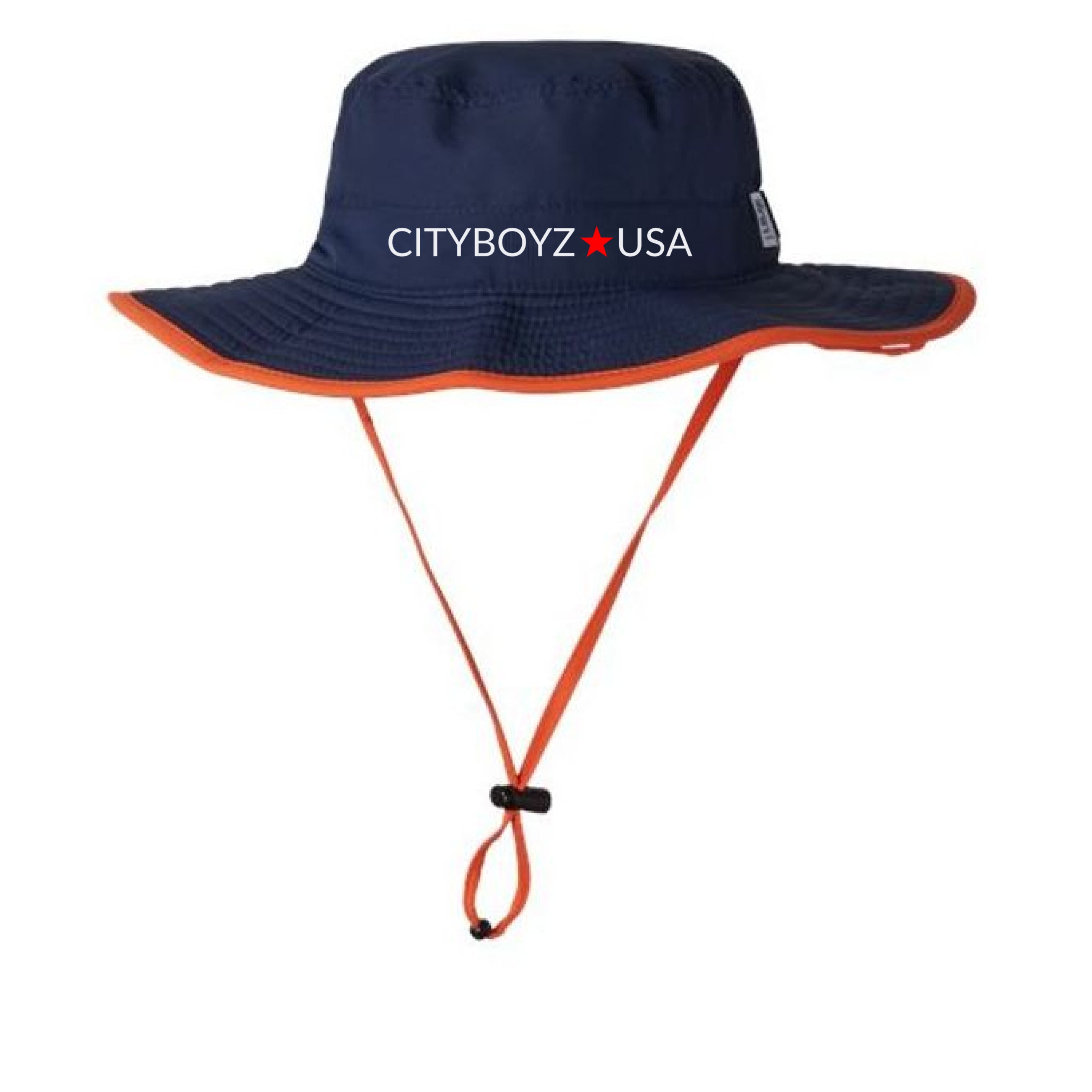CityBOYZ USA bucket hat with trim, casual hat featuring a wide brim and stylish detailing, perfect for sun protection and fashion.