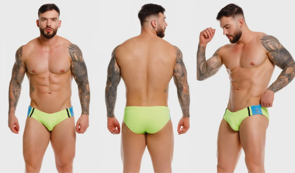 Jor Wind Neon Swim Brief 2384 for Men