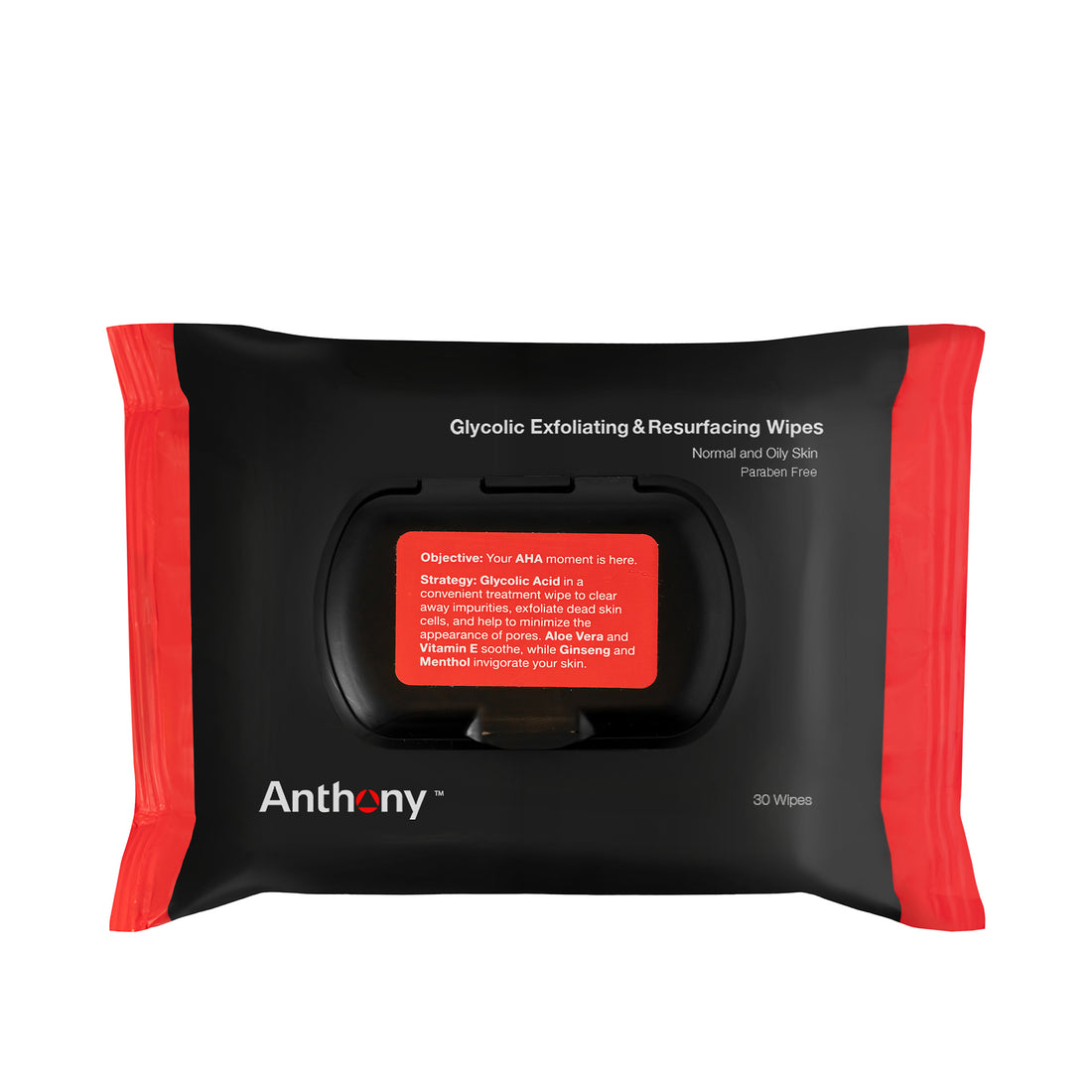 Anthony Glycolic Exfoliating & Resurfacing Wipes for smooth skin