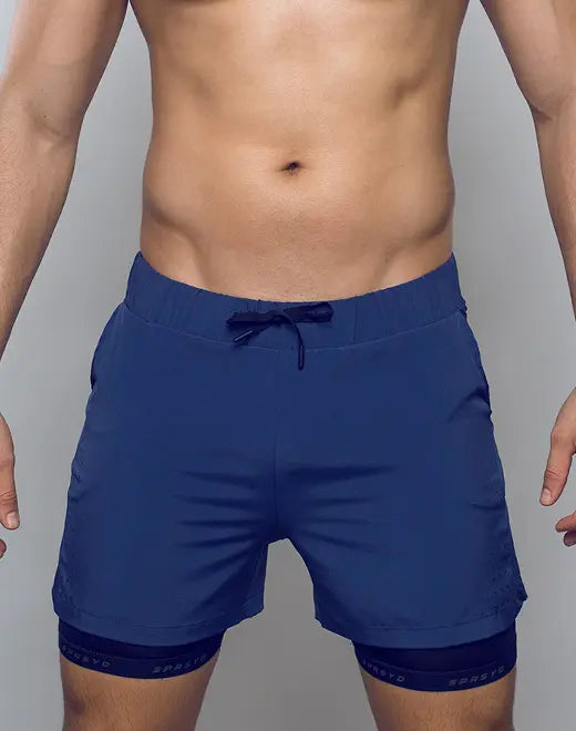 Blue Supawear SPR Max Athletic Shorts by CITYBOYZ★USA, featuring a comfortable fit and sleek design for active wear.