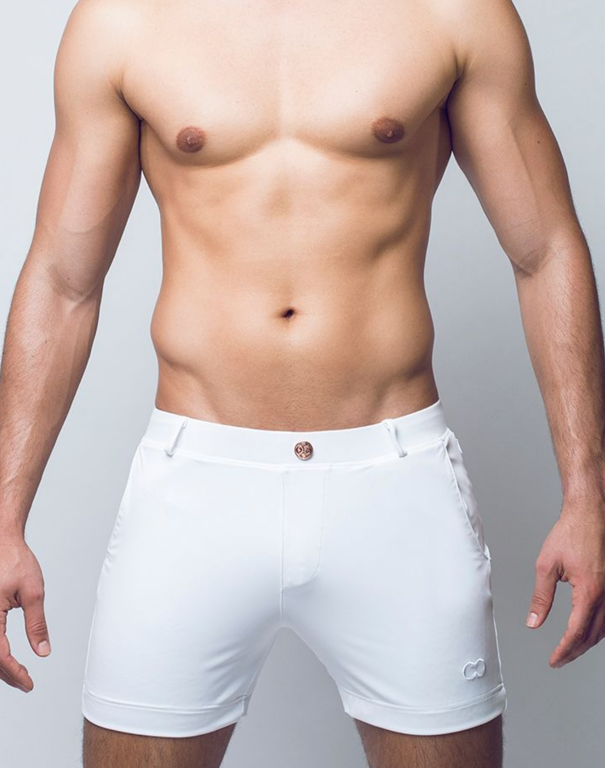 White 2Eros Bondi Short by CITYBOYZ★USA, premium men's shorts with a stylish fit and casual design.