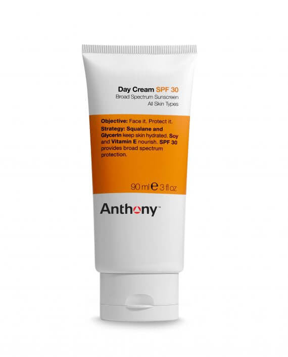CITYBOYZ USA Anthony Day Cream SPF 30 grooming moisturizer with sun protection, shown in a sleek jar with a white lid.