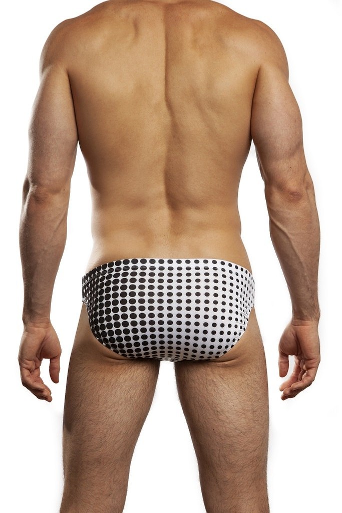 Black Jack Adams Dot Matrix 1" swim racer from CITYBOYZ★USA featuring a sleek design and comfortable fit for competitive swimming.