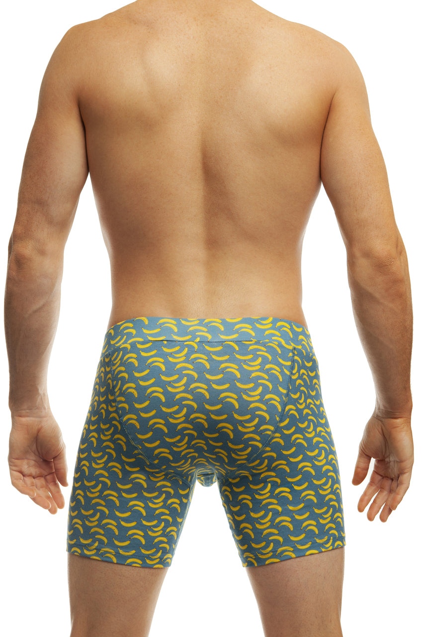 CITYBOYZ★USA Jack Adams COMFYFIT boxer briefs in banana print, featuring comfortable underwear design and a supportive fit.