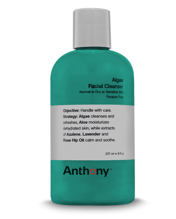 CITYBOYZ★USA Anthony Algae Facial Cleanser in 8oz bottle, grooming product with algae extract for deep cleansing and refreshment.