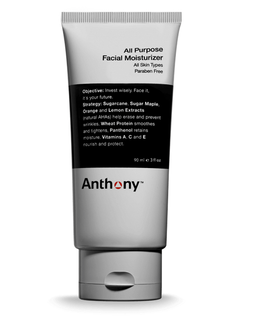 CITYBOYZ USA Anthony All Purpose Facial Moisturizer in 3oz pump bottle, grooming skincare product with pump dispenser.