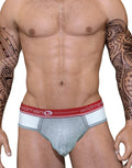 Wildmant Duo Big Boy Pouch Brief in red, men's underwear featuring front closure and supportive pouch design.