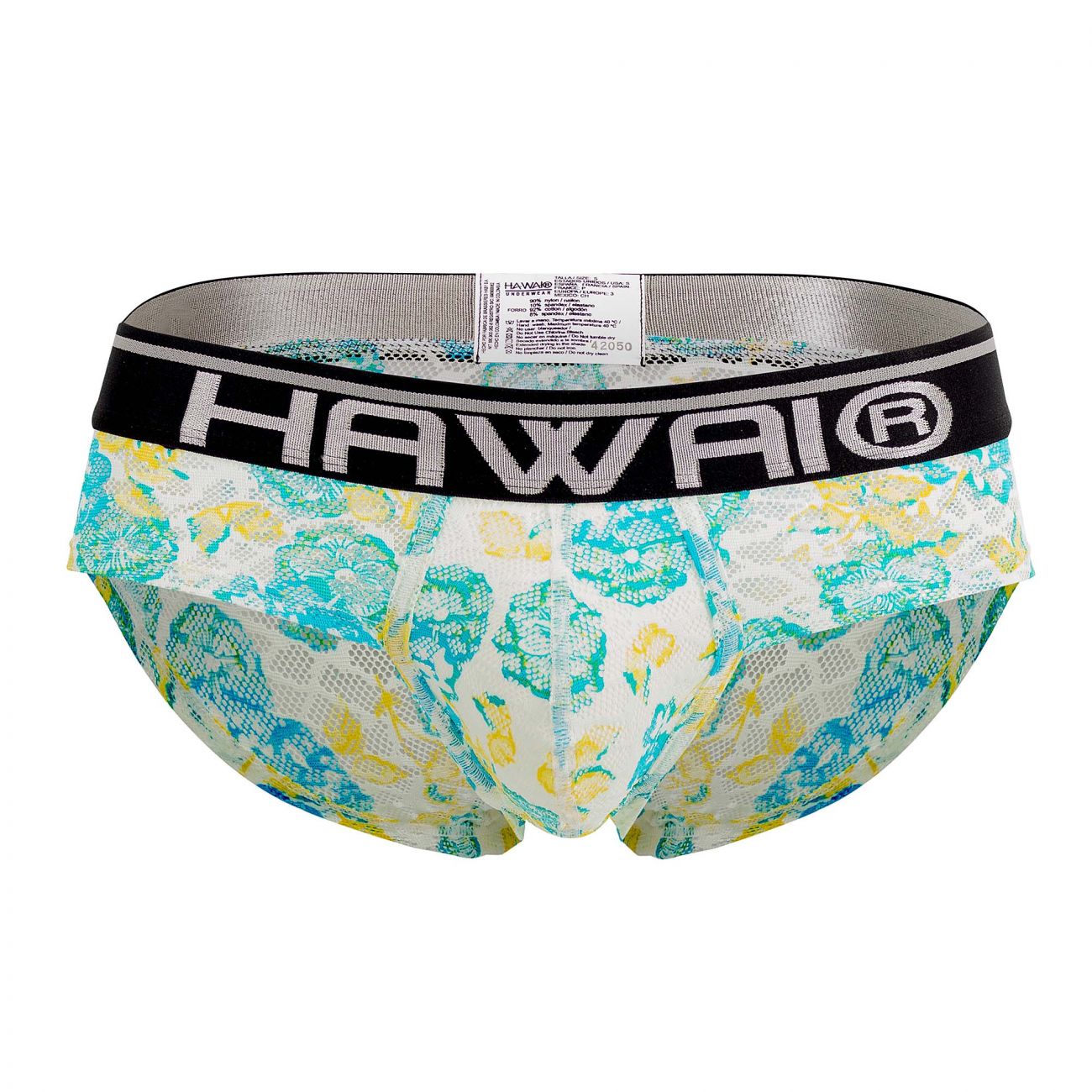Hawai Turquoise Flowers Hip Brief 42050 - CITYBOYZ★USA