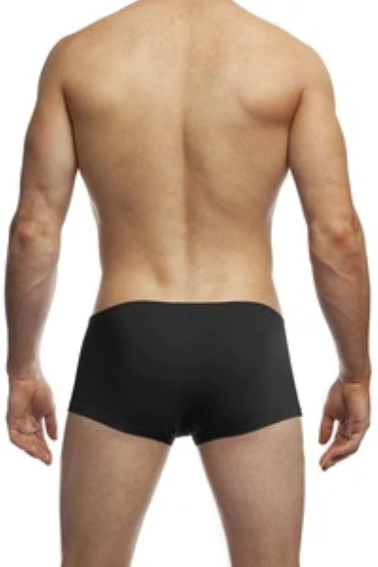 Black Jack Adams Streamlined Modal Bikini Boxer underwear from CITYBOYZ★USA, showing back view with smooth fabric fit.