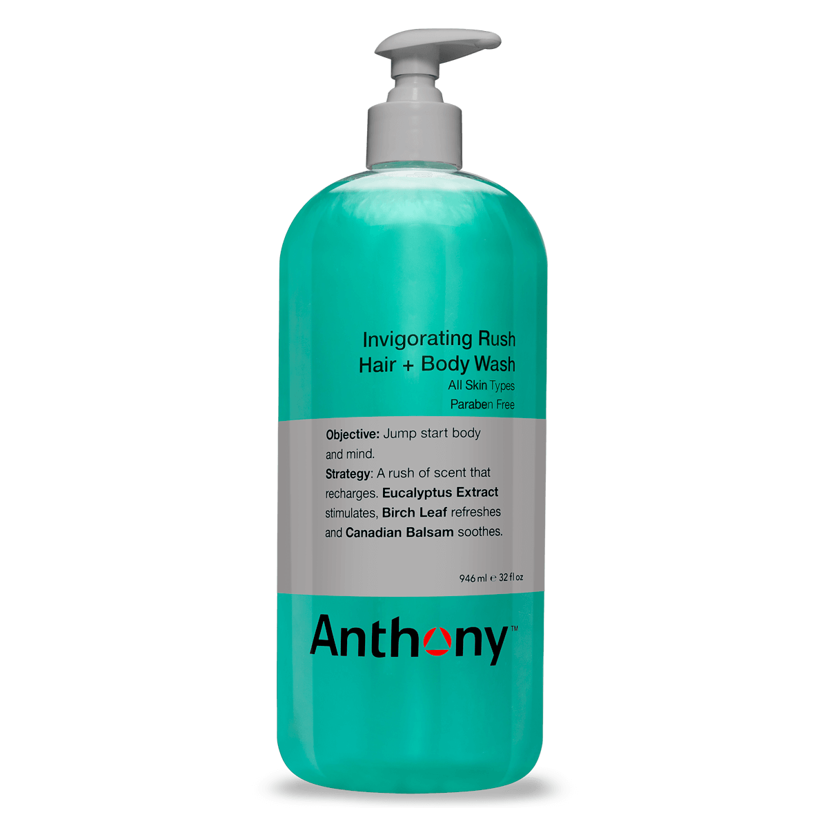 CITYBOYZ★USA Anthony Invigorating Rush Hair and Body Wash in 12oz bottle, showing the product label and packaging.