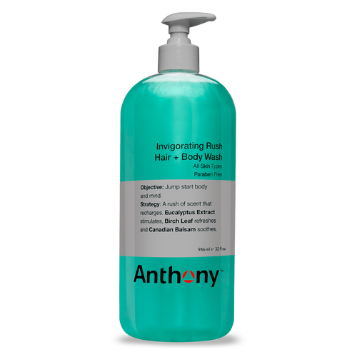 CITYBOYZ★USA Anthony Invigorating Rush Hair and Body Wash in 12oz bottle, showing the product label and packaging.