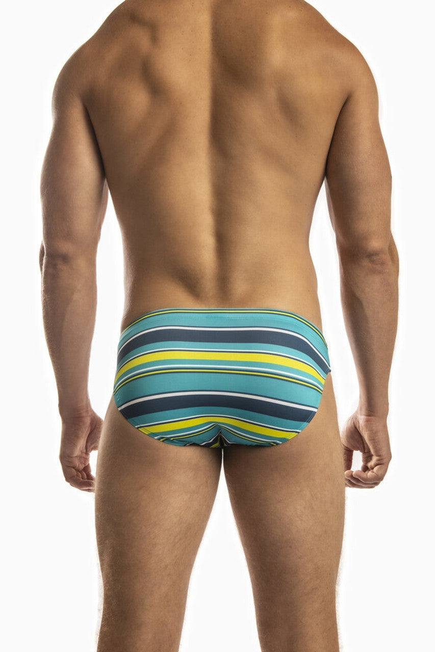 Jack Adams Multi Stripe Low Rise 1" Swimsuit Swim Brief- CITYBOYZ★USA