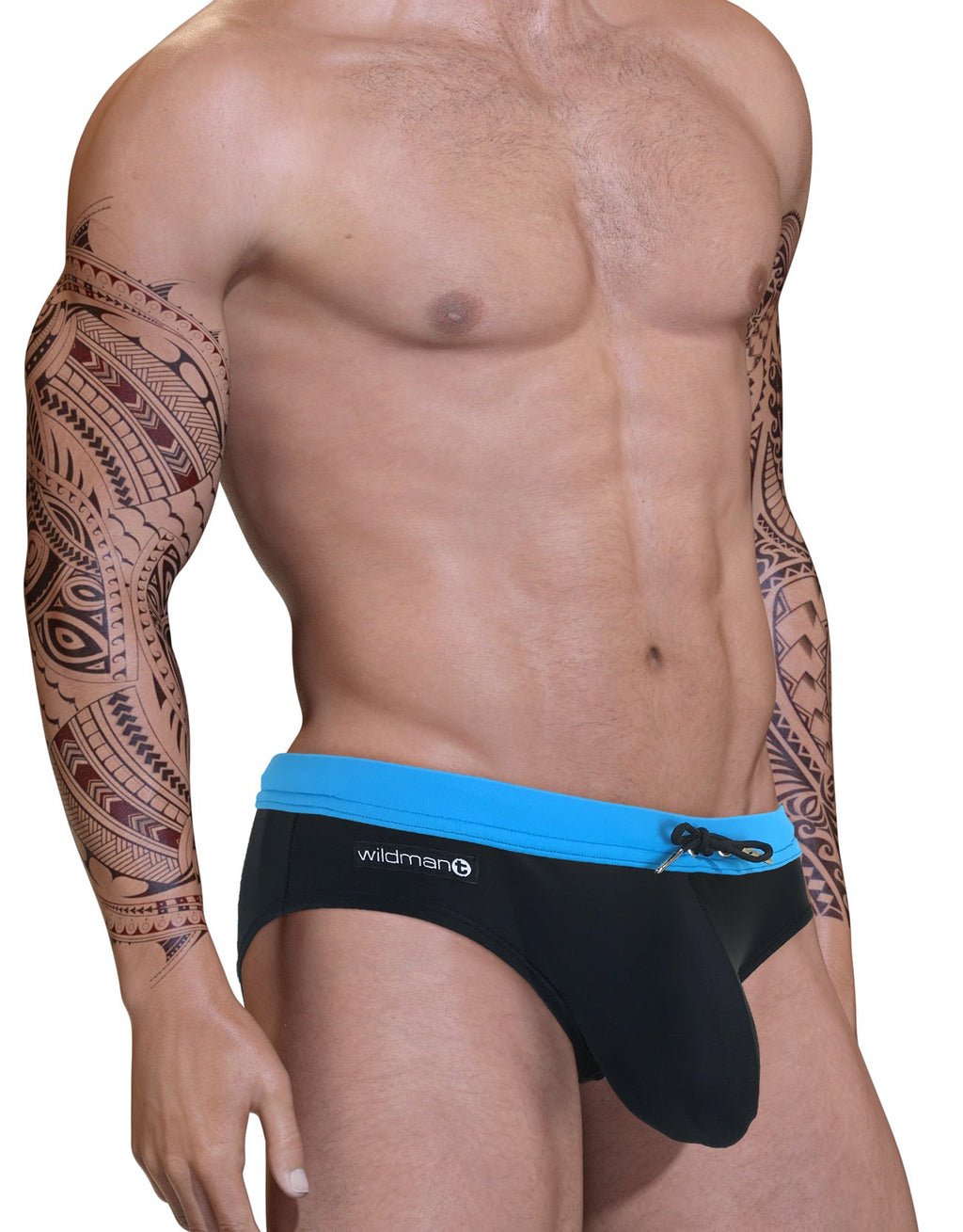 WildmanT Wildmant Big Boy Pouch Swim Bikini in blue, featuring a snug fit and comfortable swimwear design for boys.