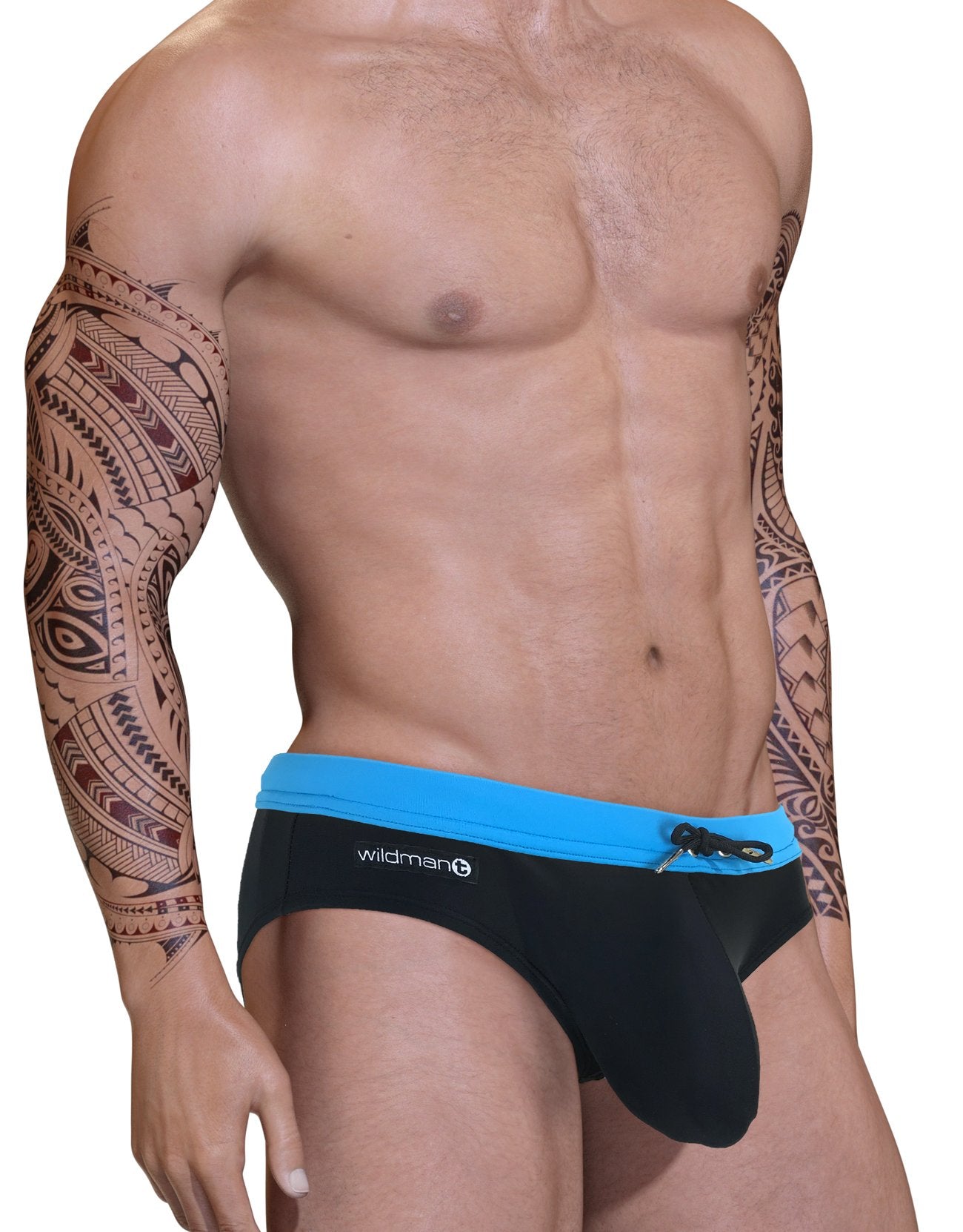 WildmanT Wildmant Big Boy Pouch Swim Bikini in blue, featuring a snug fit and comfortable swimwear design for boys.