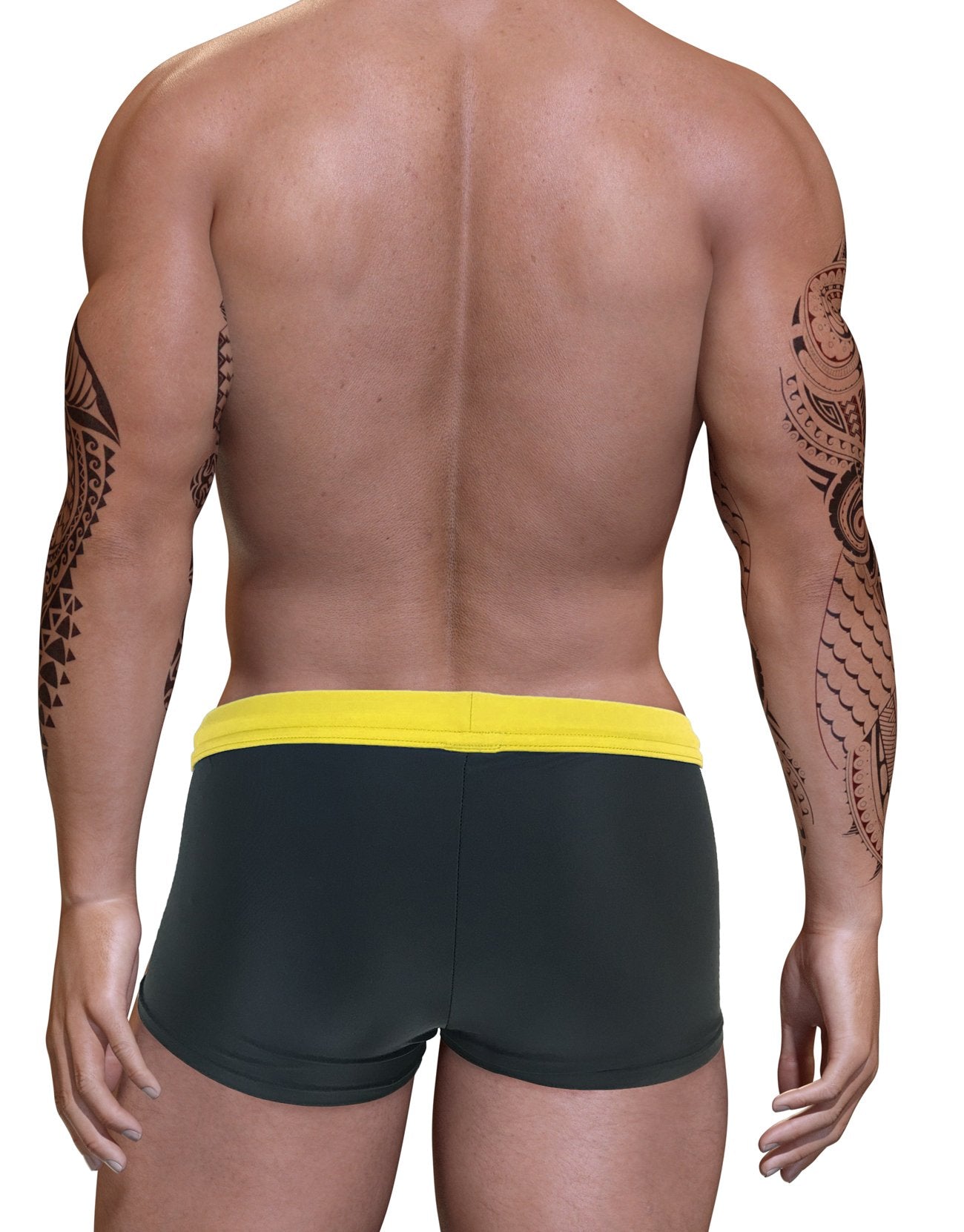 Wildmant Big Boy Pouch Swim Square Cut in bright yellow, featuring a comfortable fit and bold color for boys' swimwear.