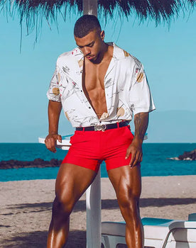 CityBOYZ★USA 2Eros Bondi Short in black, lightweight casual shorts with a relaxed fit, visible front and side view.
