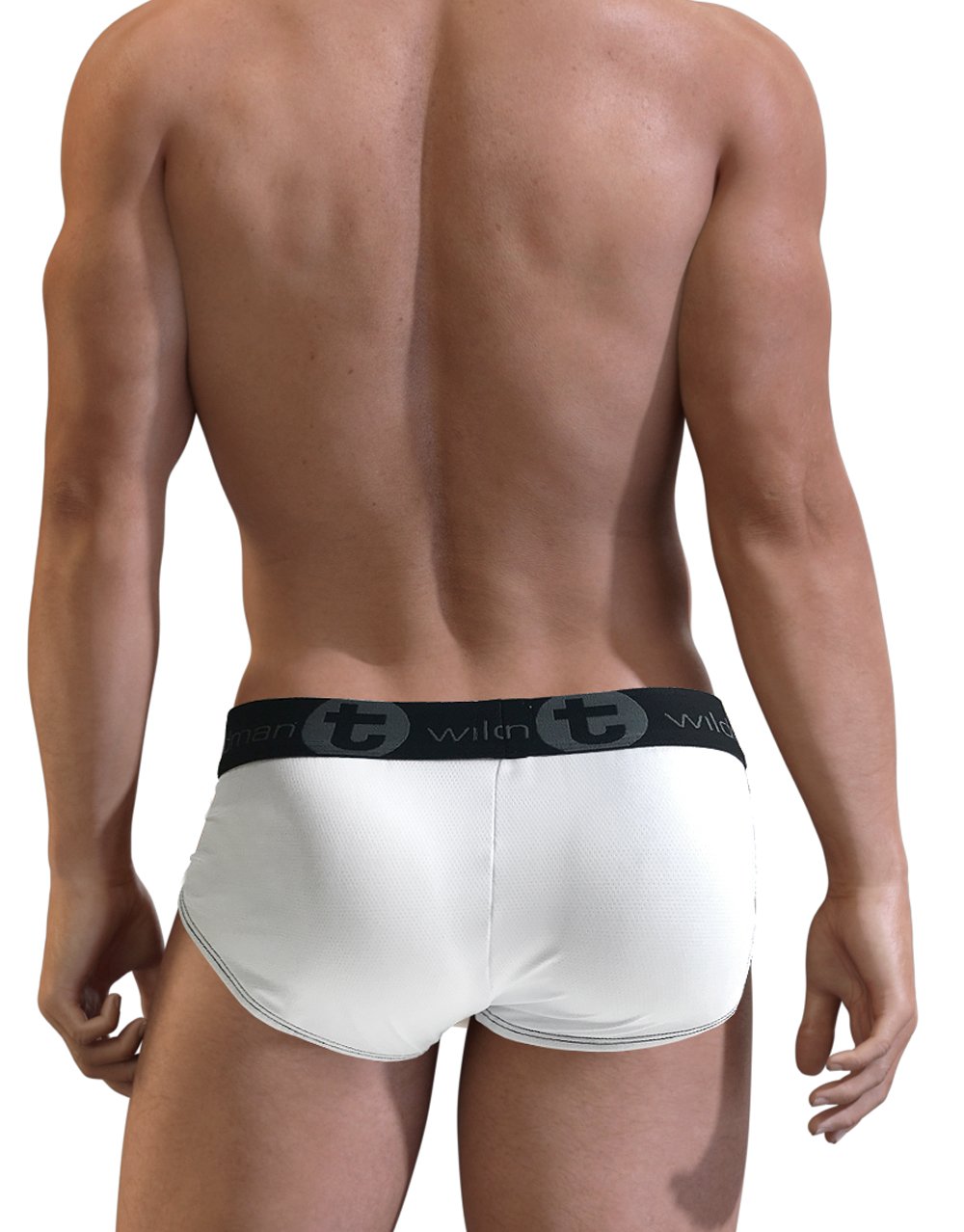 WildmanT Wildmant Slut Big Boy Pouch Brief with see-through pouch, rear view showing breathable fabric and supportive design.