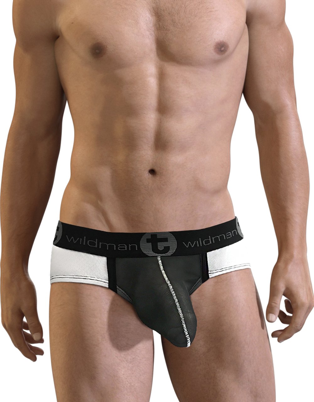 WildmanT Wildmant Slut Big Boy Pouch Brief with see-through front, showcasing the transparent pouch design and supportive underwear style.