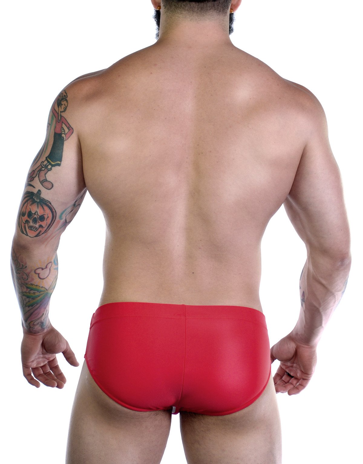 Red Wildmant Sportivo bikini swimwear by WildmanT, back view showing sleek design and comfortable fit.