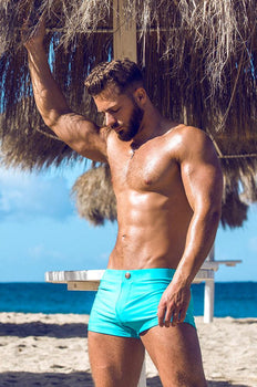CityBOYZ USA 2Eros Bondi Short in vibrant fabric, casual fit with adjustable waistband and stylish stitching detail.