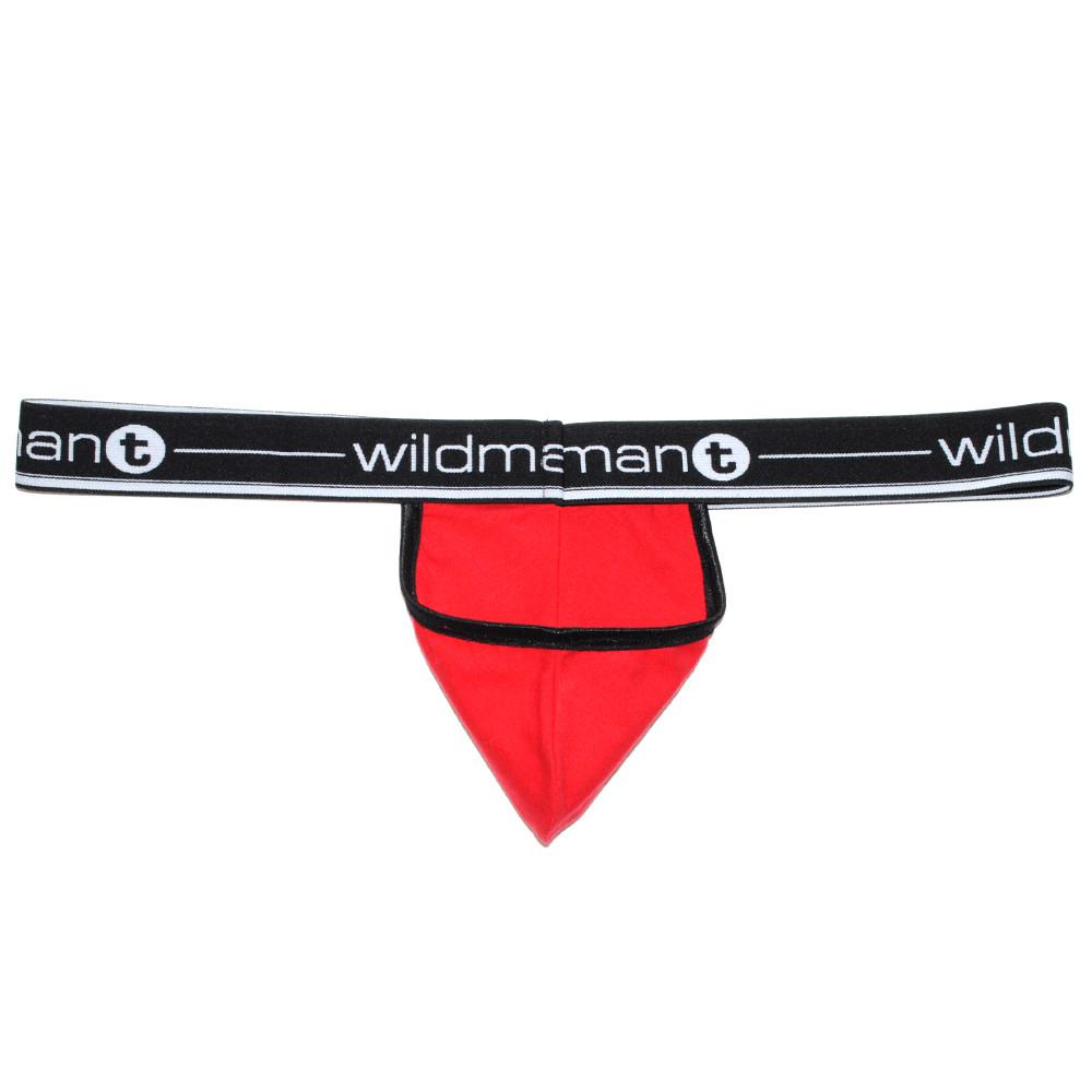 Red WildmanT Big Boy Pouch strapless jockstrap with back design, athletic support, and comfortable fit.