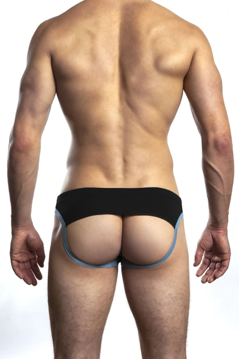CityBoyz USA Jack Adams C-Line backless bikini brief underwear, black with sleek C-line design and minimal coverage.