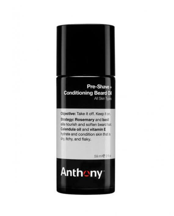 CITYBOYZ USA Anthony Pre-Shave and Conditioning Beard Oil bottle with pump dispenser, 59 ml grooming product for beard care